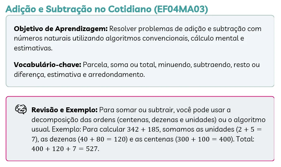 Avaliação de Matemática para o 4º Ano – (EF04MA03)BNCC — capa do material