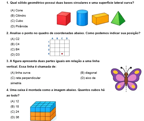 Avaliação de Matemática para o 5º Ano – 4º Bimestre Gabarito — amostra 1: Avaliação de Matemática – 5º Ano do Ensino…
