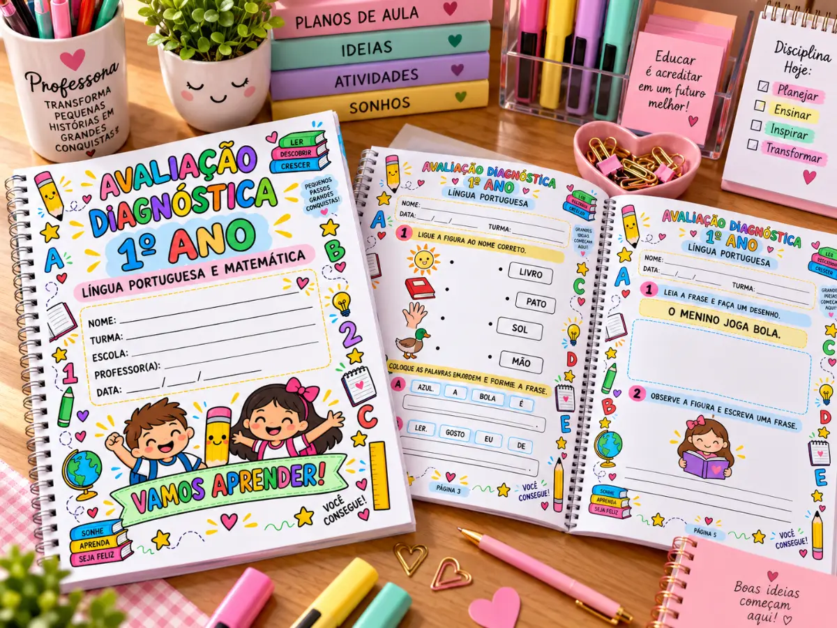 Avaliação Diagnóstica - 1° ano do Ensino Fundamental — amostra 2: Um material pensado para ajudar o professor a…