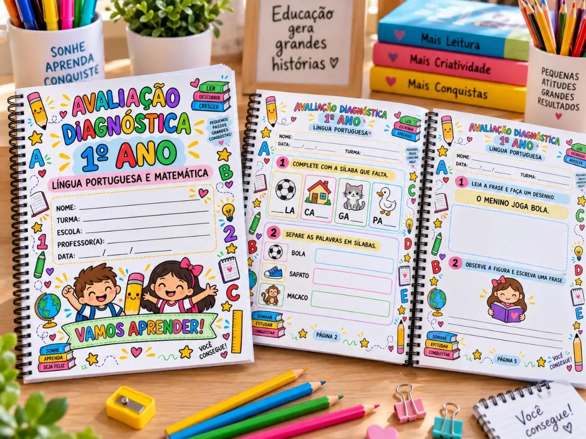 Avaliação Diagnóstica - 1° ano do Ensino Fundamental — amostra 3: Um material pensado para ajudar o professor a…