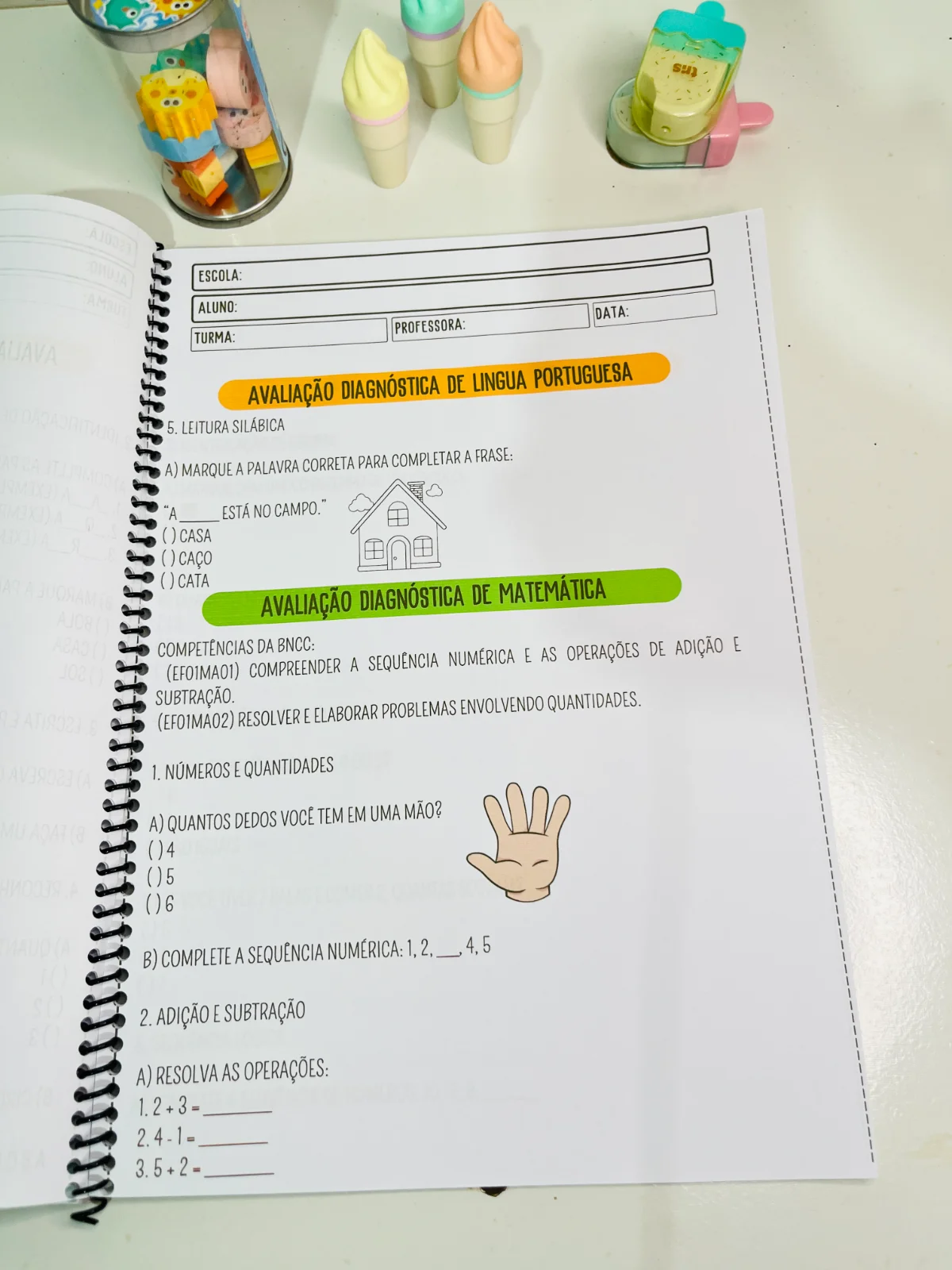 AVALIAÇÃO DIAGNÓSTICA 1° ANO - ENSINO FUNDAMENTAL — amostra 2: Uma ferramenta completa para avaliar e acompanhar o…