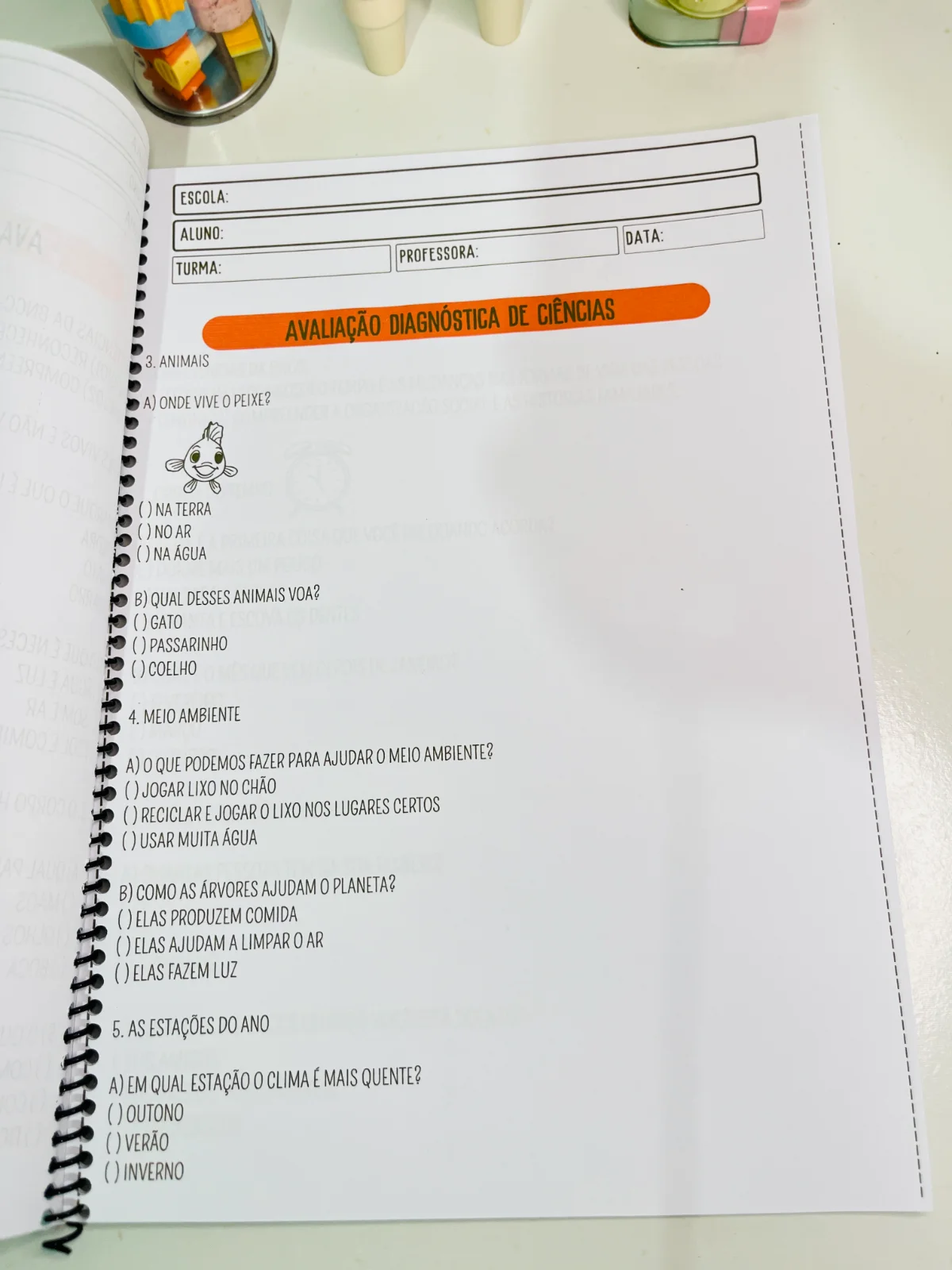 AVALIAÇÃO DIAGNÓSTICA 1° ANO - ENSINO FUNDAMENTAL — amostra 3: Uma ferramenta completa para avaliar e acompanhar o…