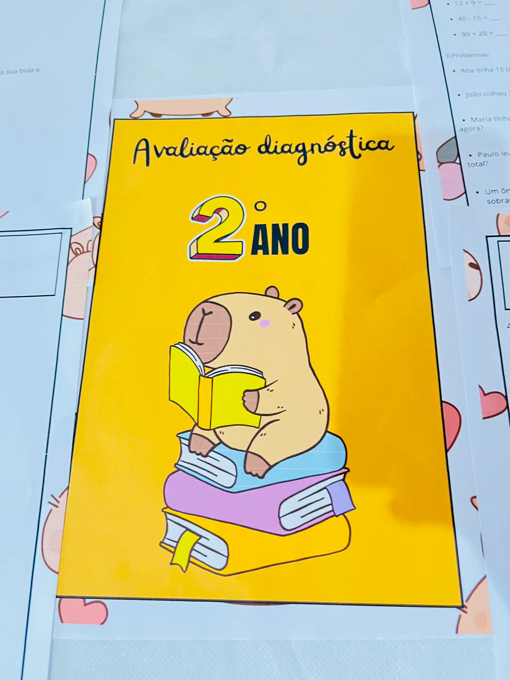 ✨📘 AVALIAÇÃO DIAGNÓSTICA – 2º ANO 📘✨CAPIVARA ANOS INICIAIS — capa do material