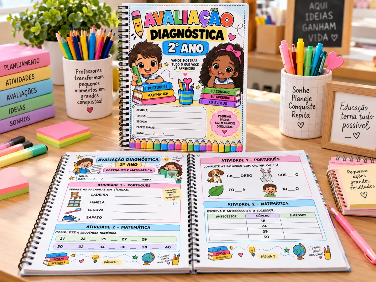 Avaliação Diagnóstica: 2° ano do Ensino Fundamental — amostra 1: Um material completo para ajudar o professor a identificar…
