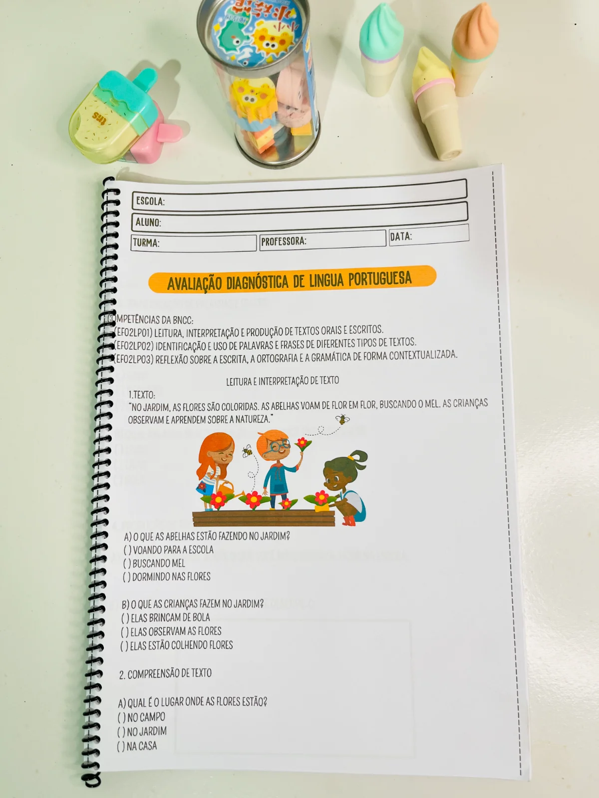 AVALIAÇÃO DIAGNÓSTICA 2° ANO - ENSINO FUNDAMENTAL — amostra 1: Uma apostila completa, elaborada de acordo com as…