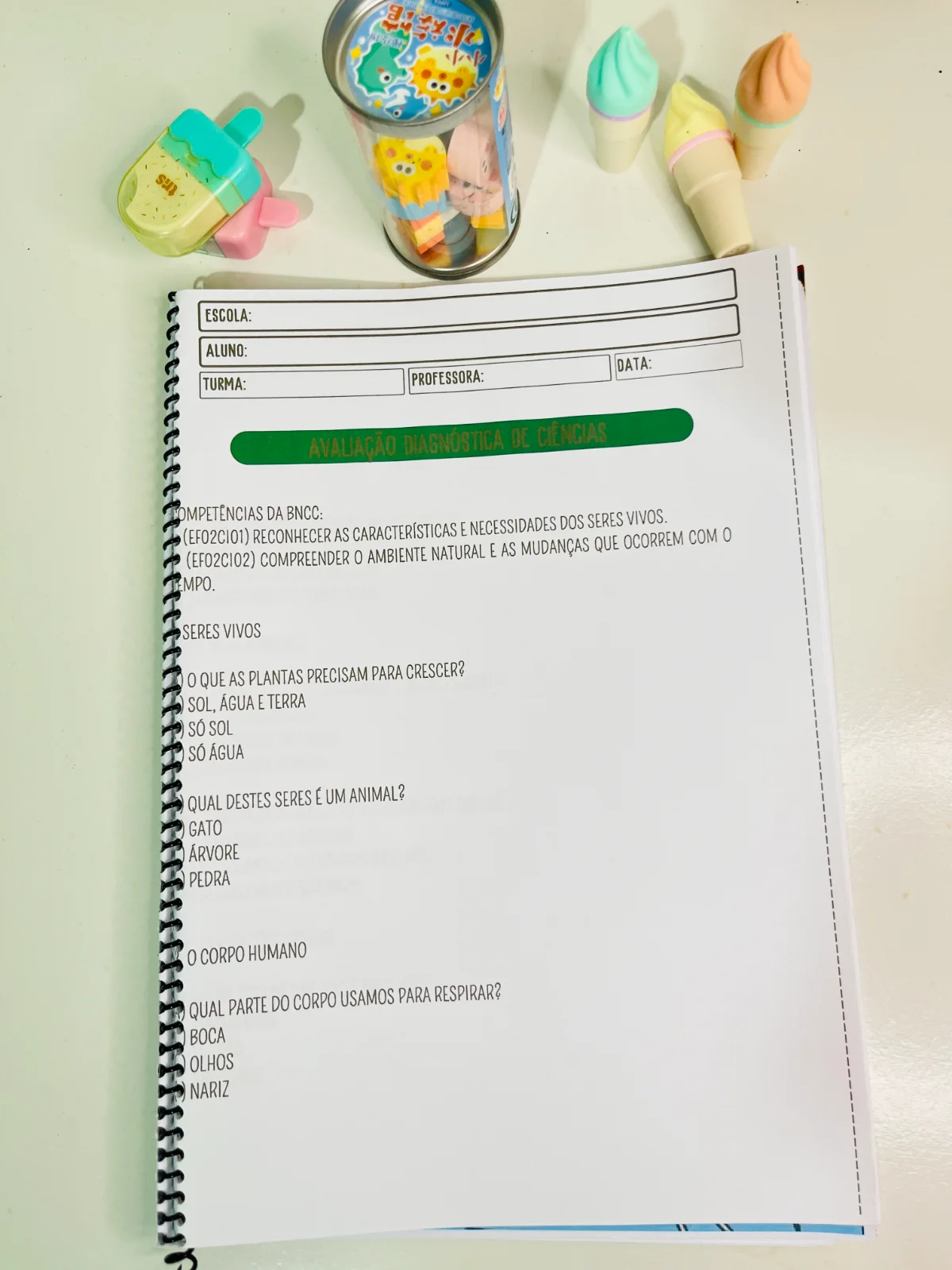 AVALIAÇÃO DIAGNÓSTICA 2° ANO - ENSINO FUNDAMENTAL — amostra 3: Uma apostila completa, elaborada de acordo com as…