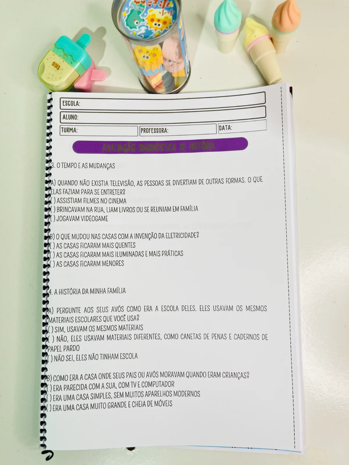 AVALIAÇÃO DIAGNÓSTICA 2° ANO - ENSINO FUNDAMENTAL — amostra 4: Uma apostila completa, elaborada de acordo com as…