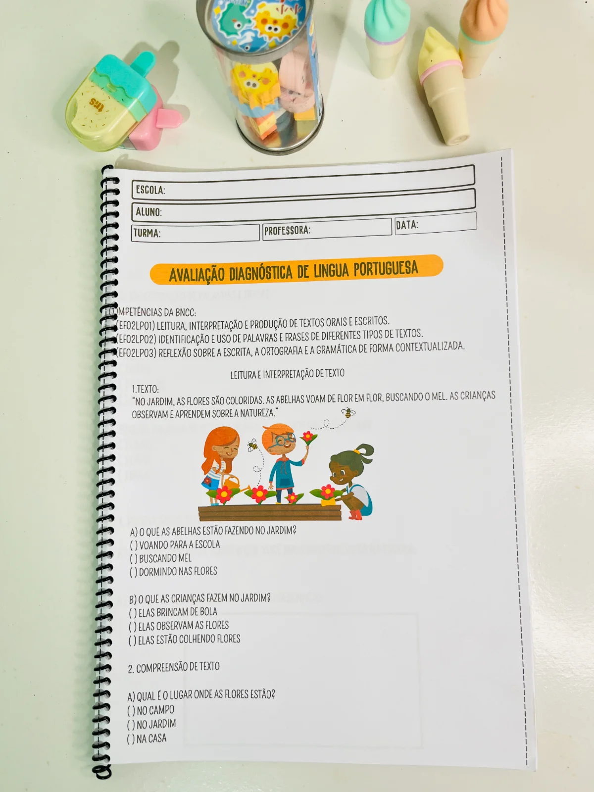 AVALIAÇÃO DIAGNÓSTICA 2° ANO - ENSINO FUNDAMENTAL — amostra 5: Uma apostila completa, elaborada de acordo com as…