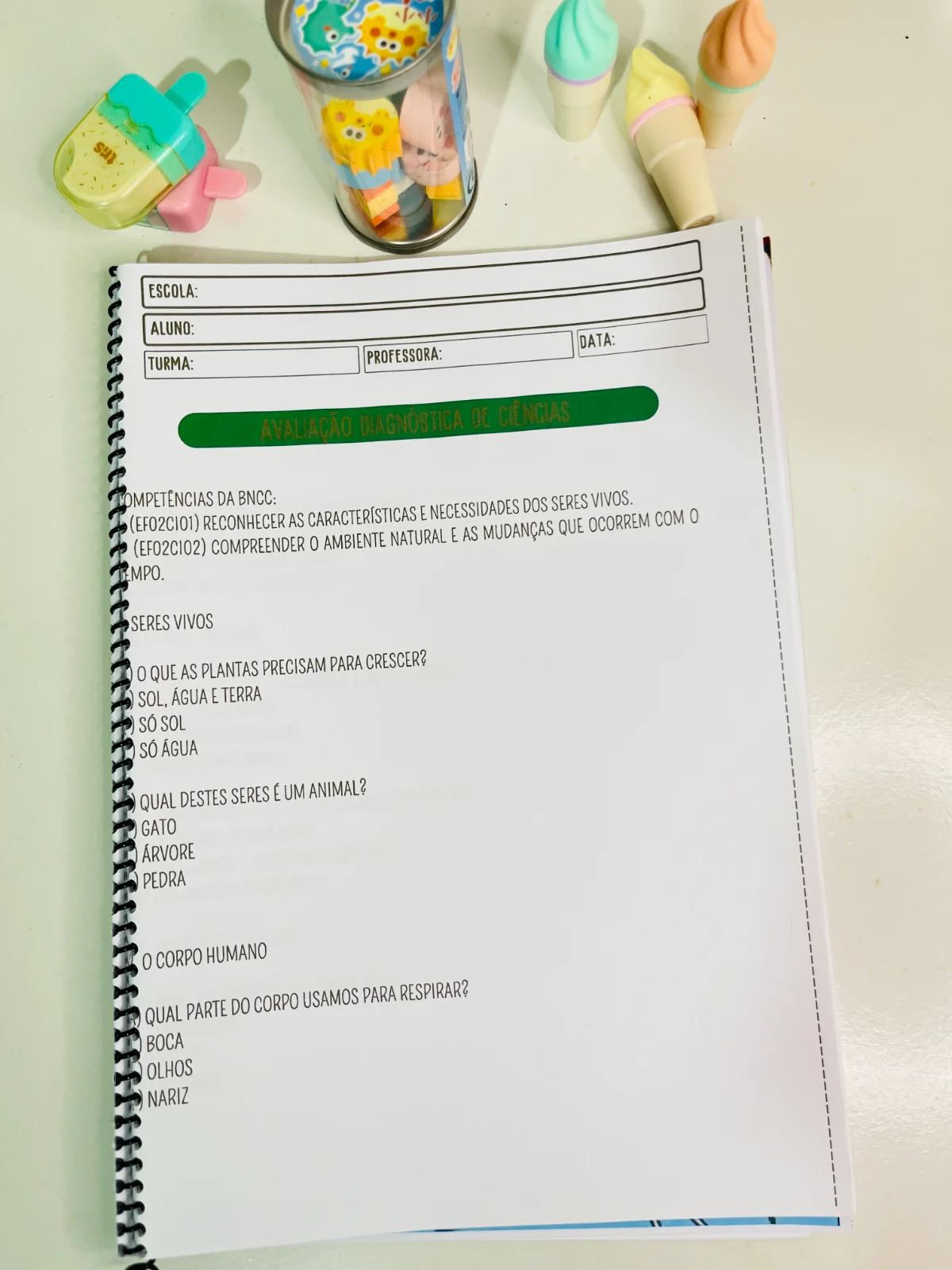 AVALIAÇÃO DIAGNÓSTICA 2° ANO - ENSINO FUNDAMENTAL — amostra 6: Uma apostila completa, elaborada de acordo com as…