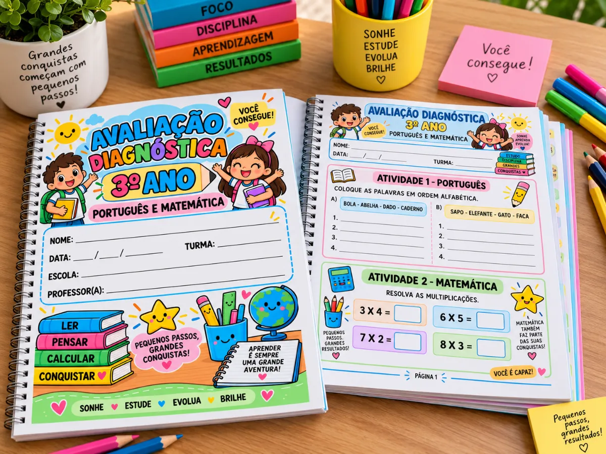 Avaliação Diagnóstica: 3° ano do Ensino Fundamental — Atividades para 3º ano: Um material completo para ajudar o professor…