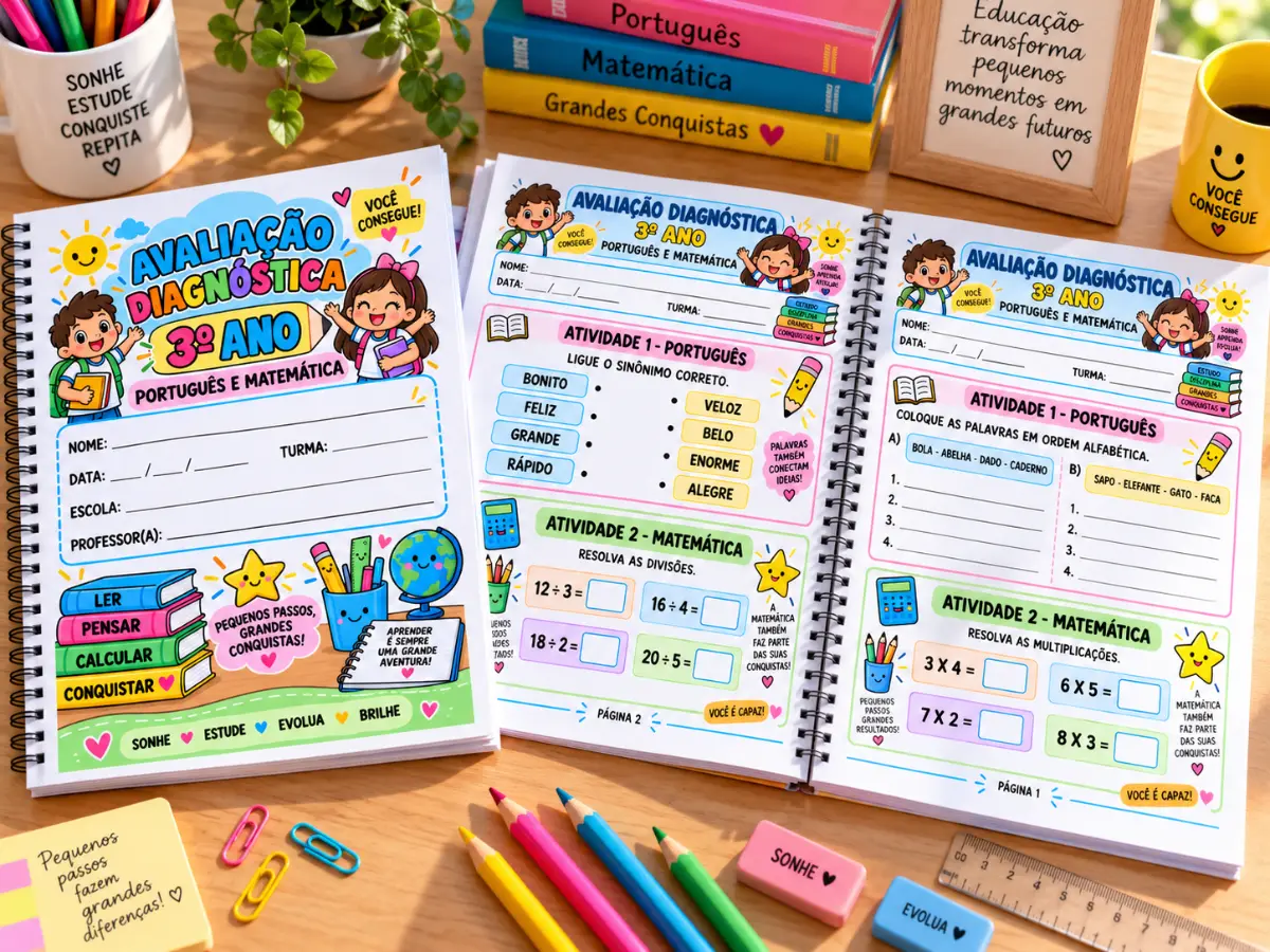 Avaliação Diagnóstica: 3° ano do Ensino Fundamental — amostra 4: Um material completo para ajudar o professor a identificar…