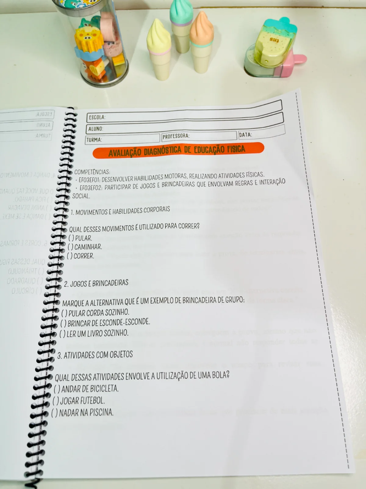 AVALIAÇÃO DIAGNÓSTICA 3° ANO - ENSINO FUNDAMENTAL — amostra 3: Uma apostila completa, elaborada de acordo com as…