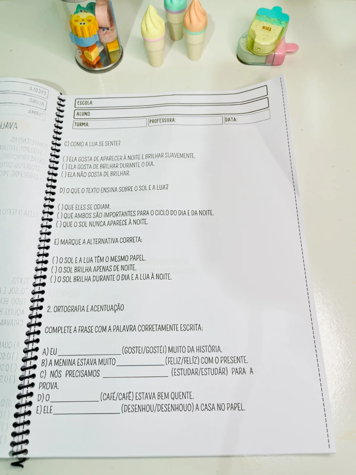 AVALIAÇÃO DIAGNÓSTICA 3° ANO - ENSINO FUNDAMENTAL — amostra 5: Uma apostila completa, elaborada de acordo com as…