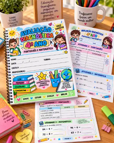 Avaliação Diagnóstica: 4° ano Ensino Fundamental — capa do material