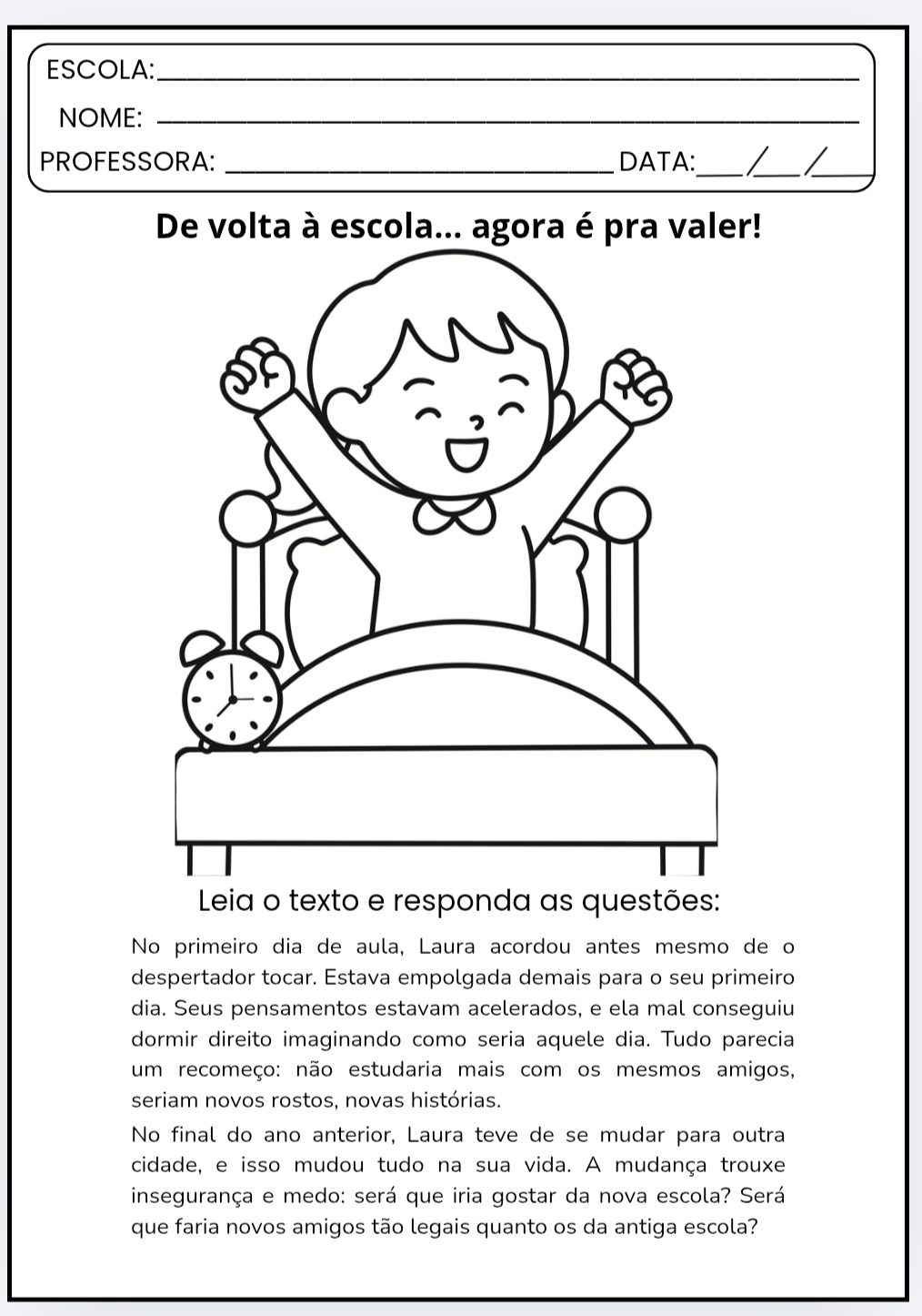 Avaliação Diagnóstica – 4º Ano Língua Portuguesa e Matemática — amostra 3: Avaliação Diagnóstica completa para o 4º ano do…
