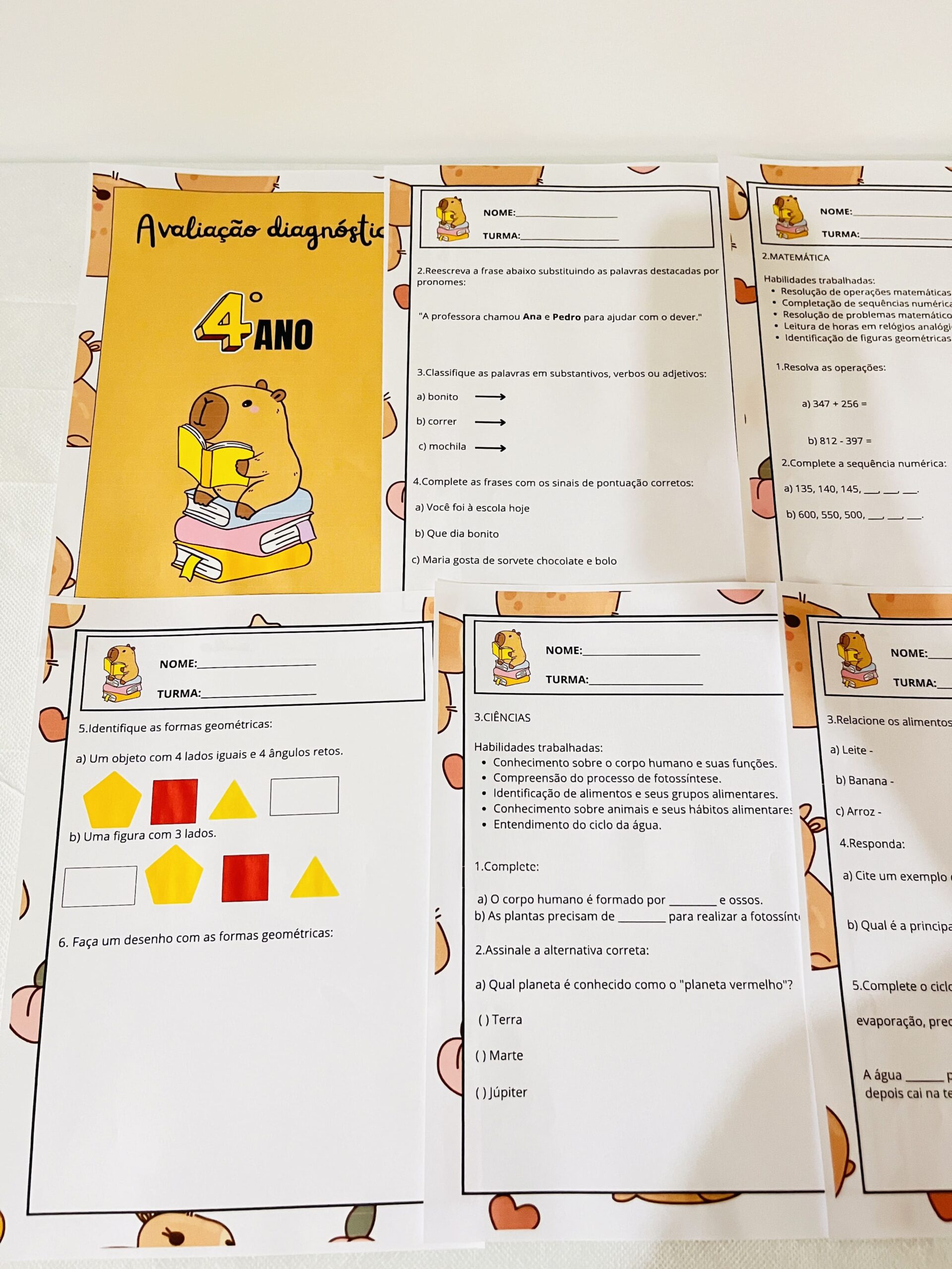 Avaliação diagnóstica 4° ano – PDF para Imprimir | 4º ano — amostra 1: Sobre o AVALIAÇÃO DIAGNÓSTICA 4° ANO