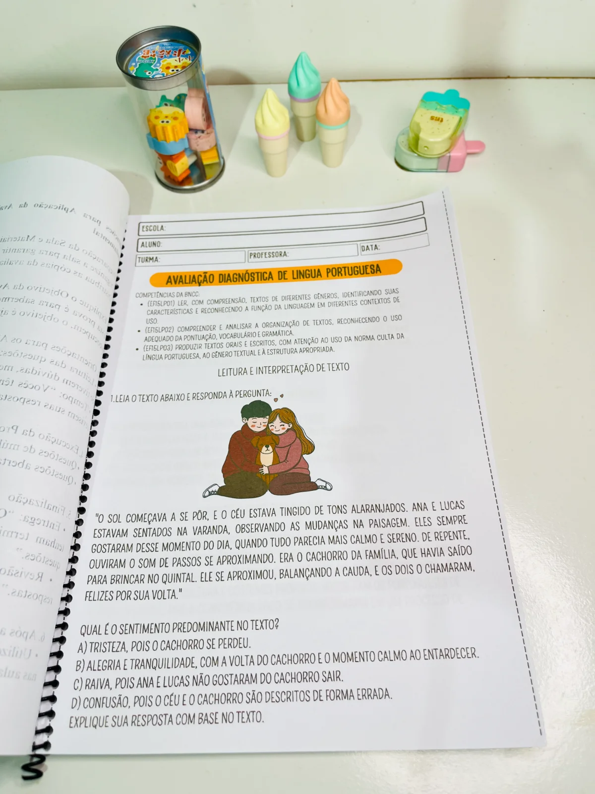 AVALIAÇÃO DIAGNÓSTICA 5° ANO - ENSINO FUNDAMENTAL — amostra 2: Uma apostila completa, elaborada conforme as competências e…