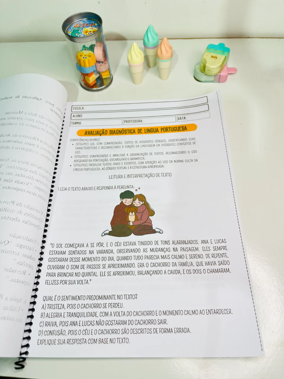 AVALIAÇÃO DIAGNÓSTICA 5° ANO - ENSINO FUNDAMENTAL — amostra 7: Uma apostila completa, elaborada conforme as competências e…