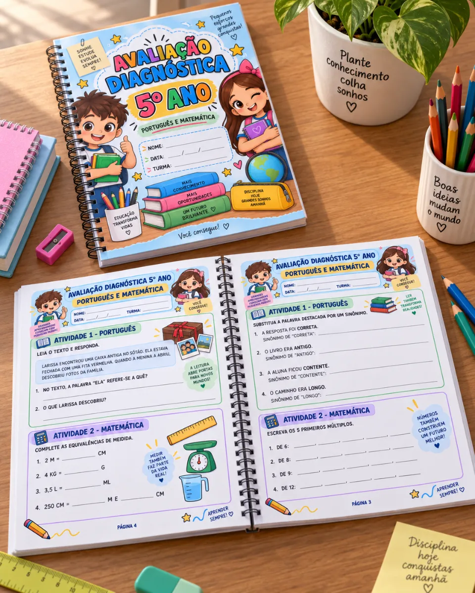 Avaliação Diagnóstica - 5° ano Ensino Fundamental — amostra 2: Comece o período letivo identificando com mais clareza o que…