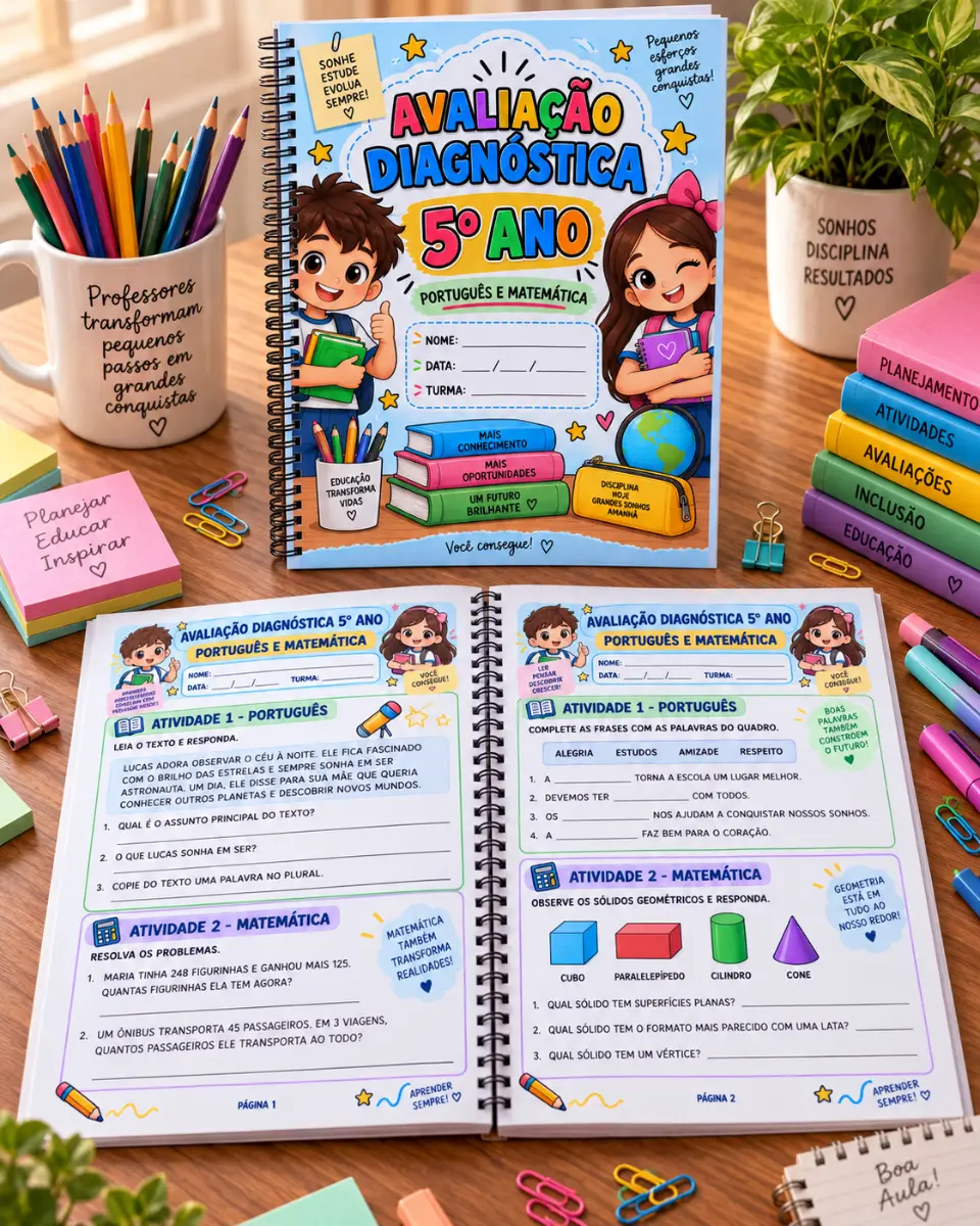 Avaliação Diagnóstica - 5° ano Ensino Fundamental — amostra 3: Comece o período letivo identificando com mais clareza o que…