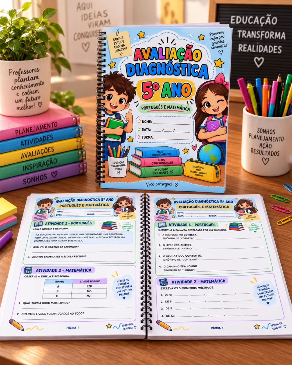 Avaliação Diagnóstica - 5° ano Ensino Fundamental — amostra 4: Comece o período letivo identificando com mais clareza o que…