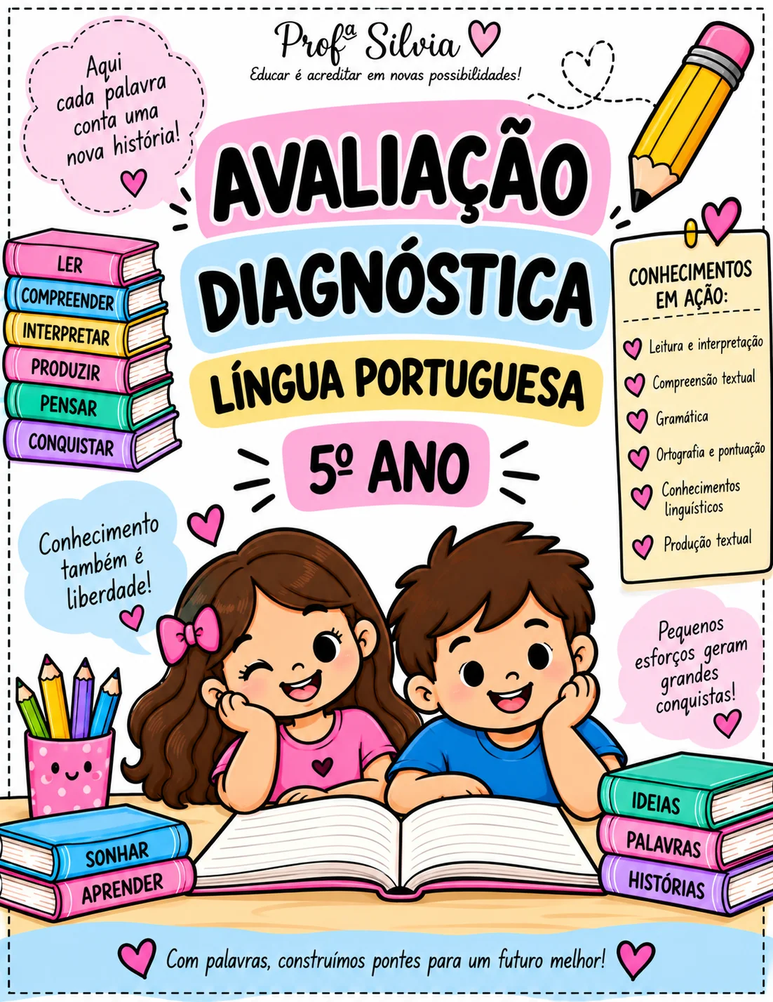 Avaliação Diagnóstica de Língua Portuguesa – 5º Ano — capa do material