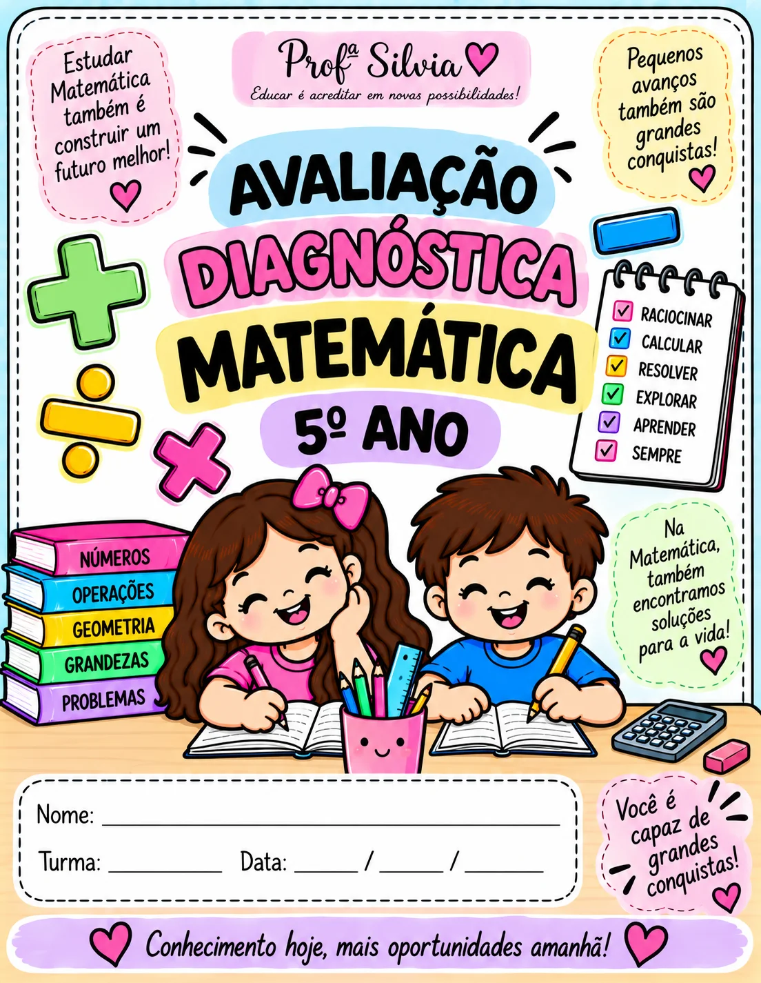 Avaliação Diagnóstica de Matemática – 5º Ano — capa do material