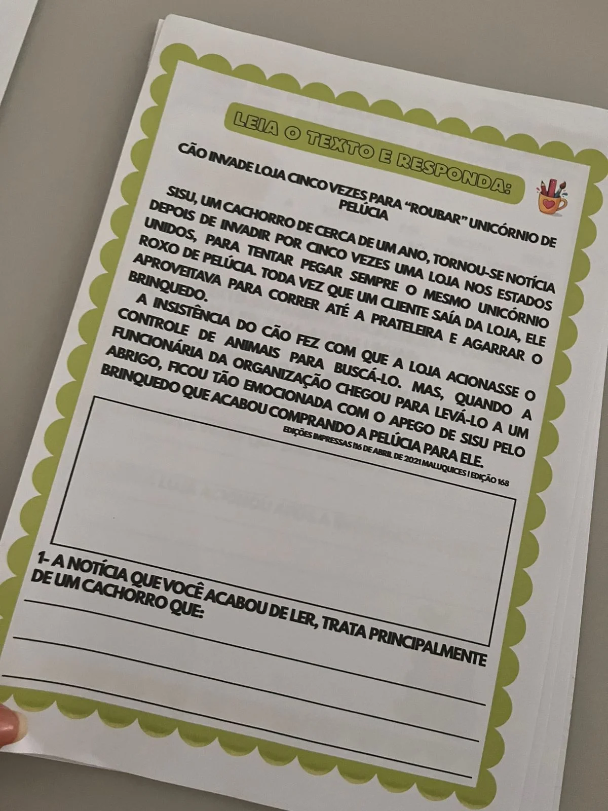 Avaliação Diagnóstica de Português 3º Ano — amostra 1: Avaliação diagnóstica de Língua Portuguesa para o 3º ano, com…