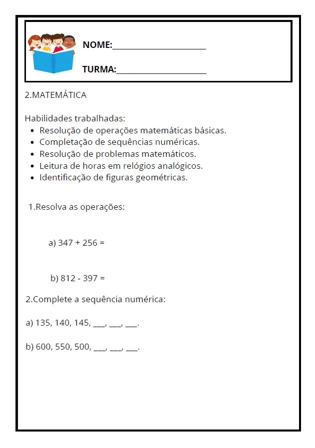 ✅Avaliação Diagnóstica do 4º Ano - ENSINO FUNDAMENTAL — amostra 2: Garanta uma visão clara do desempenho dos seus alunos…