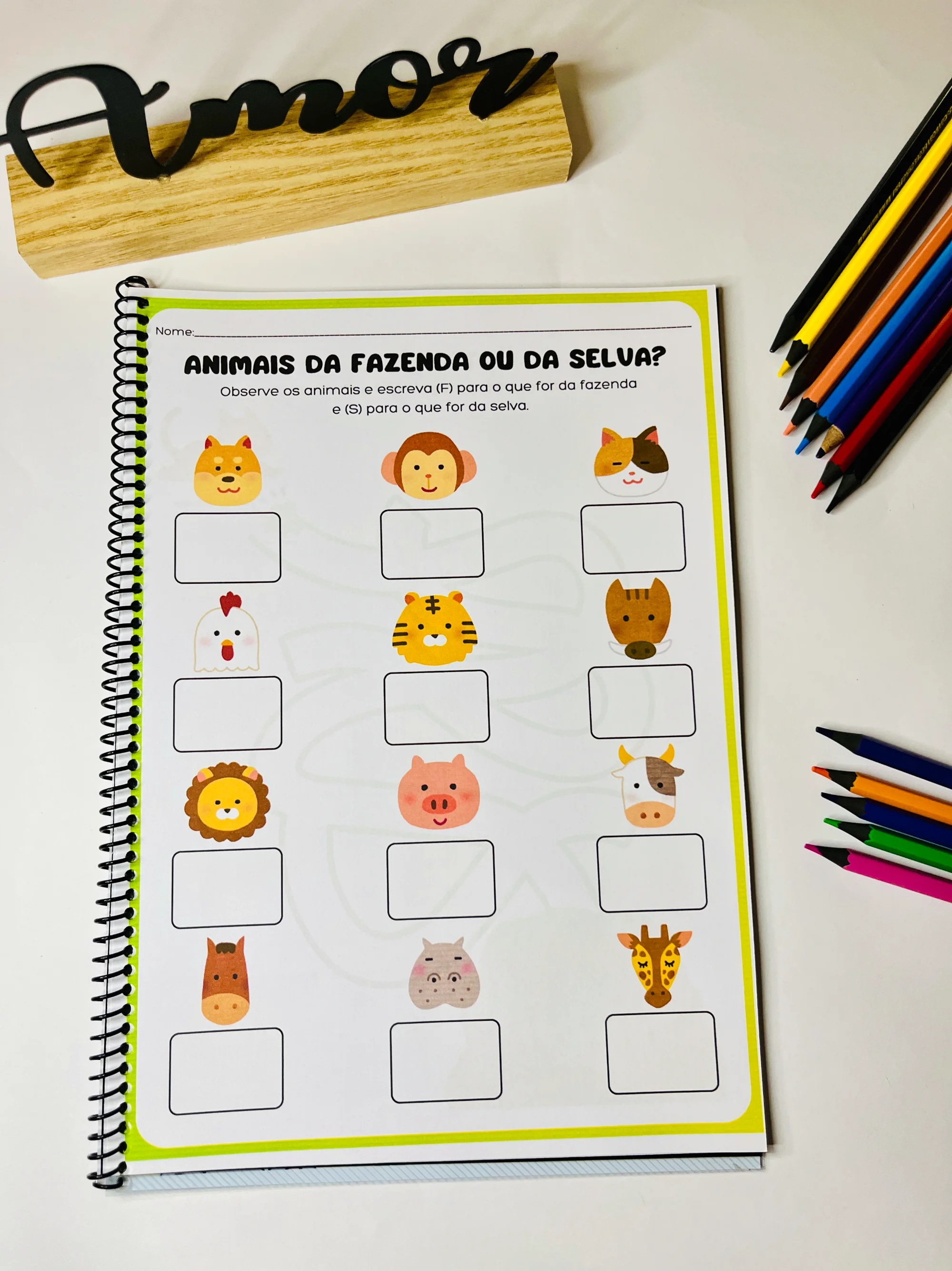 AVALIAÇÃO DIAGNÓSTICA DOS ANIMAIS – EDUCAÇÃO INFANTIL 🐘🦋 — amostra 4: A Avaliação Diagnóstica dos Animais é uma apostila…