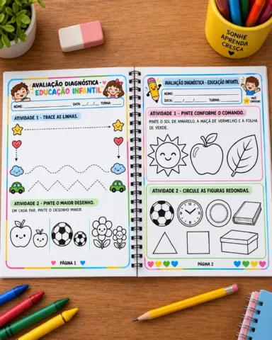 Avaliação Diagnóstica para Educação Infantil — amostra 2: Um material colorido e lúdico para auxiliar o professor a…