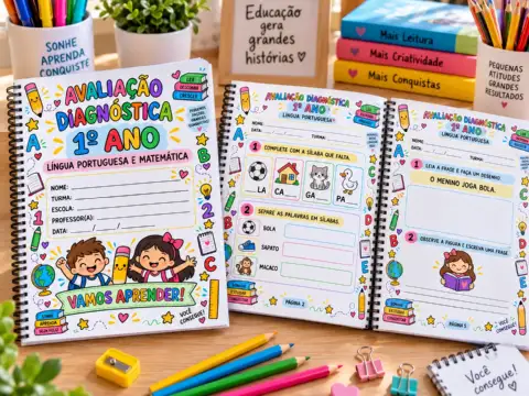 Avaliação Diagnóstica Português e Matemática - 1° ano — amostra 2: Você recebe