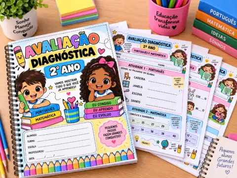 Avaliação Diagnóstica Português e Matemática - 2° ano — capa do material