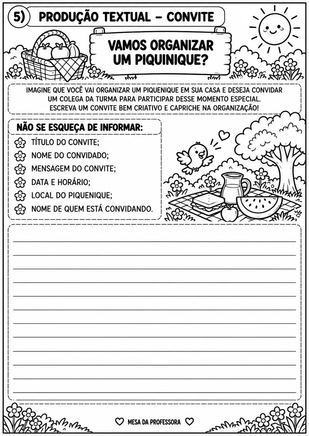 AVALIAÇÃO PORTUGUÊS - TURMA DA MÔNICA - CICLO DE ALFABETIZAÇÃO — amostra 6: Contempla a escrita do nome completo, a escrita…