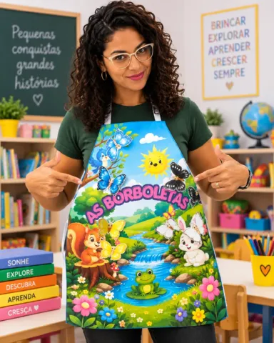 Avental As Borboletas para Imprimir – Versões de 6 e 9 Folhas — capa do material