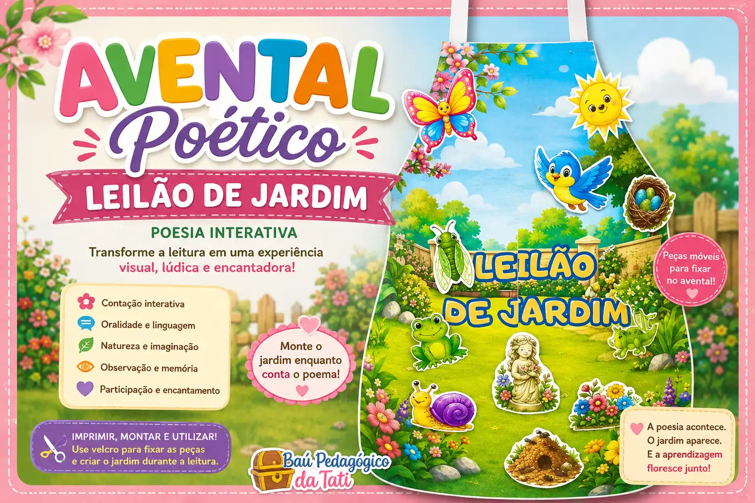 Avental Poético – Leilão de Jardim | Poesia Interativa — capa do material