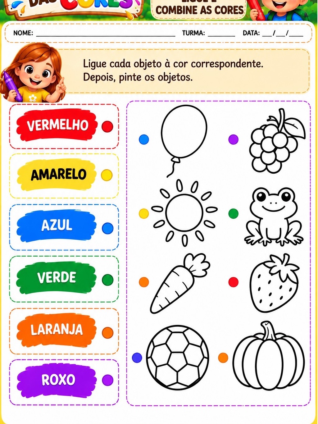 Aventuras das Cores: 10 Atividades Lúdicas para Educação Infantil — amostra 3: 10 atividades lúdicas sobre cores para… Aventuras das Cores: 10 Atividades Lúdicas para Educação Infantil — amostra 3: 10 atividades lúdicas sobre cores para…