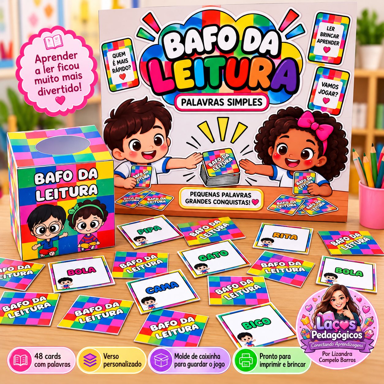 Bafo da Leitura – Palavras Simples | Jogo de Alfabetização — capa do material