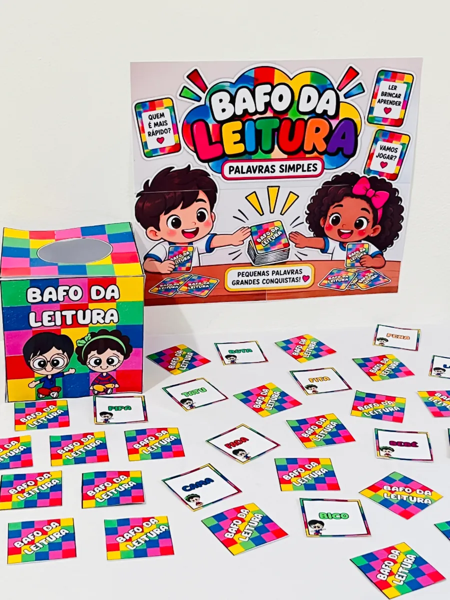 Bafo da Leitura: Palavras Simples - Recurso Pedagógico — amostra 1: A atração da sua Semana da Criança: brincar de ler