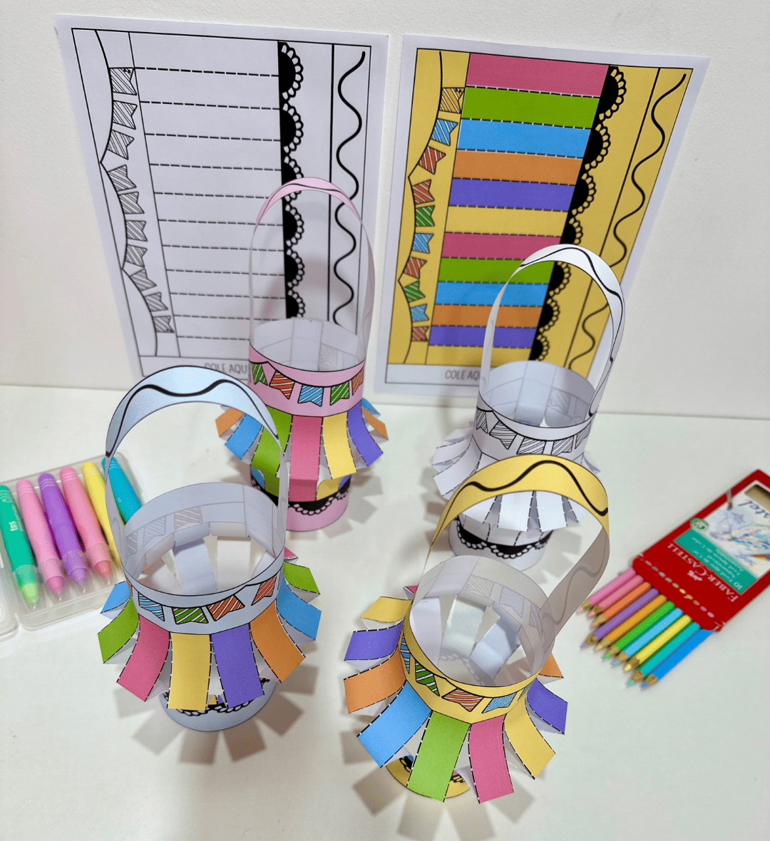 Balão 3D Festa Junina: PDF colorido e para colorir — amostra 4: Para quem é indicado
