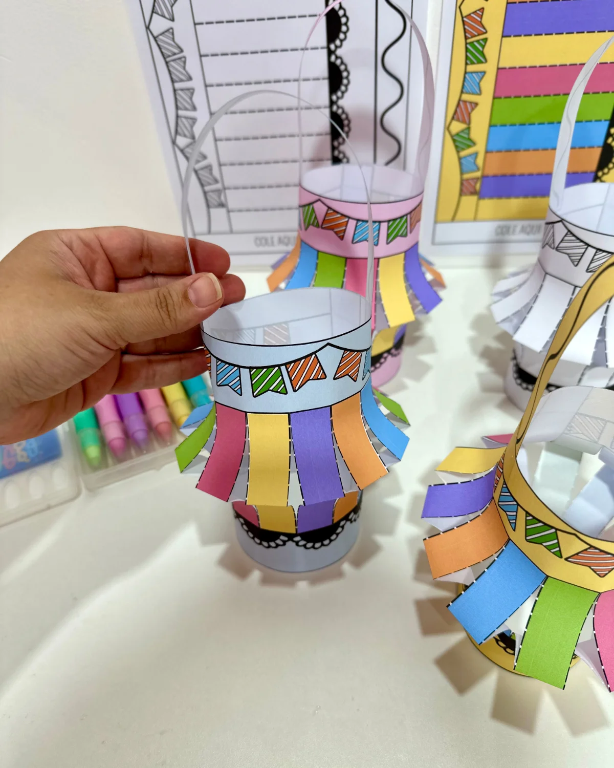 Balão 3D – Festa Junina – PDF para Imprimir — amostra 5: Um recurso lúdico e criativo para trabalhar o tema Festa Junina…