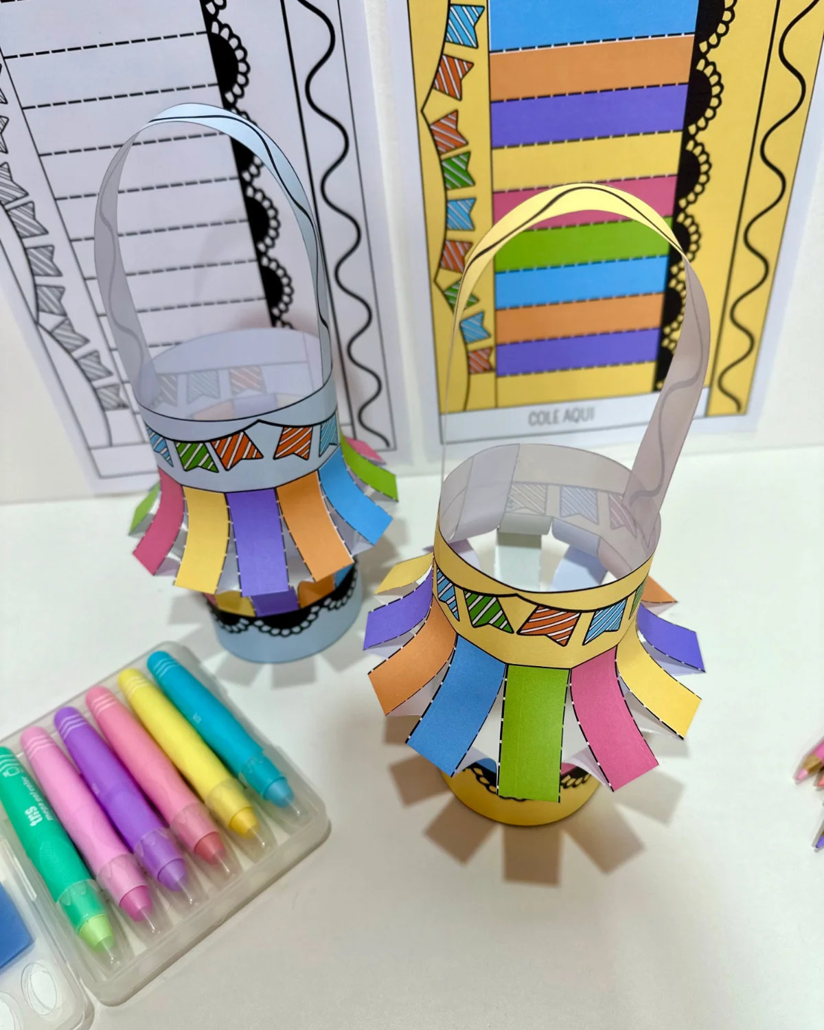 Balão 3D – Festa Junina – PDF para Imprimir — amostra 6: Um recurso lúdico e criativo para trabalhar o tema Festa Junina…