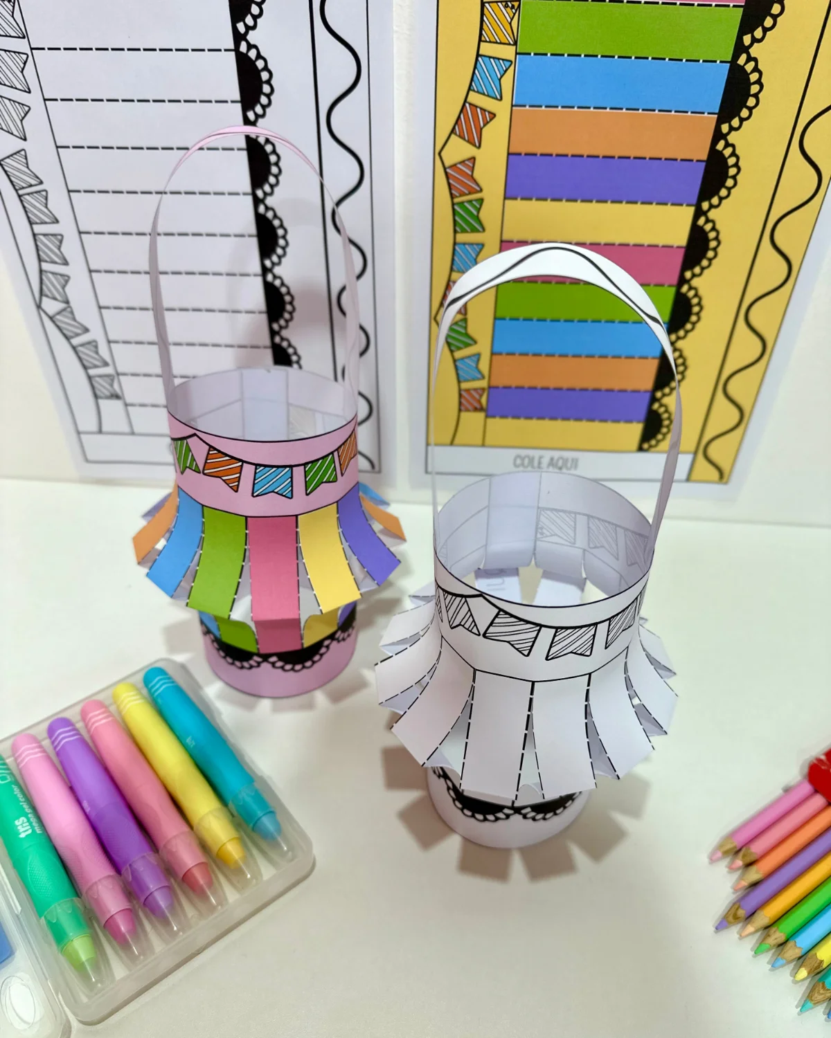 Balão 3D – Festa Junina – PDF para Imprimir — amostra 7: Um recurso lúdico e criativo para trabalhar o tema Festa Junina…