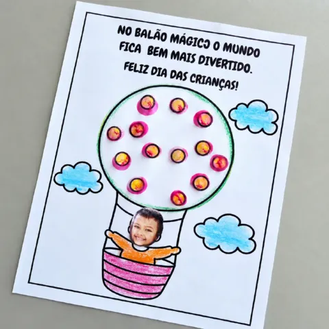 Balão Mágico – Atividade para o Dia das Crianças com Foto — amostra 1: Balão Mágico – Dia das Crianças é uma atividade…