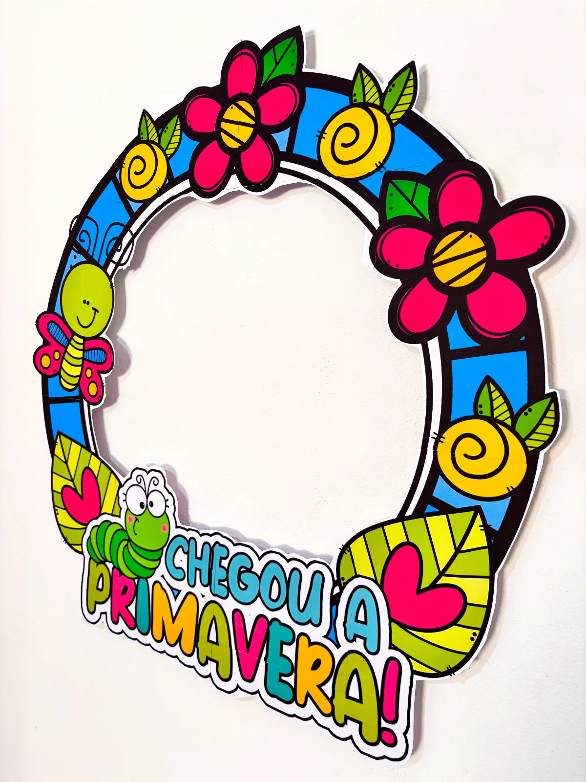 Bambolê Chegou a Primavera – PDF para Imprimir — amostra 5: Moldura para bambolê cheia de encanto: com letreiro especial,…