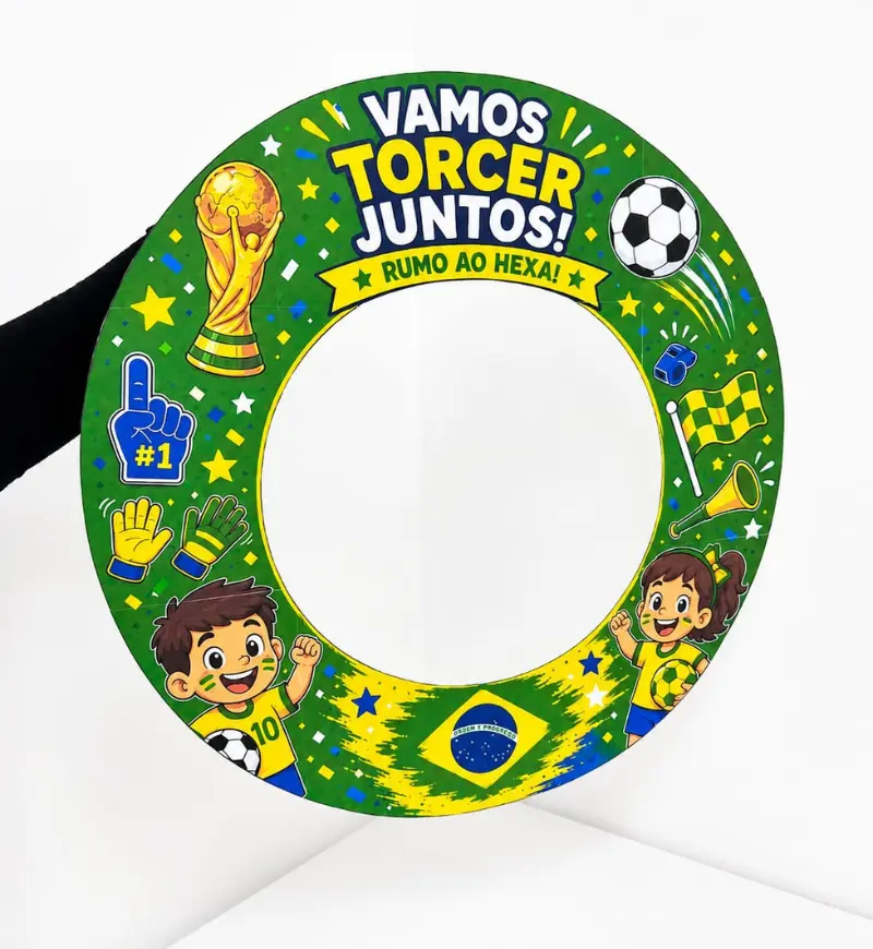 Bambolê Copa do Mundo 2026: PDF para Fotos e Decoração — amostra 1: Bambolê Copa do Mundo 2026 para celebrar na escola