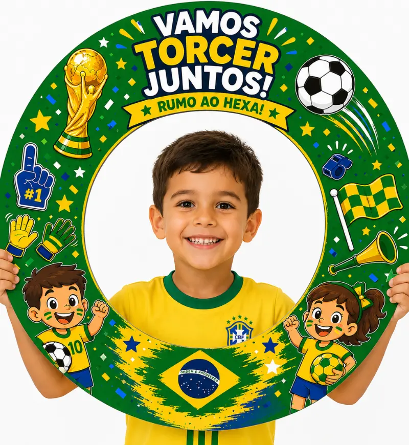 Bambolê Copa do Mundo 2026: PDF para Fotos e Decoração — amostra 3: Como usar em sala e nos eventos escolares