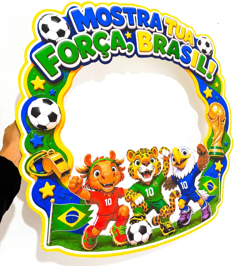 Bambolê da Copa 2026 para Fotos com Mascotes — amostra 1: Bambolê da Copa 2026: decoração para fotos com mascotes
