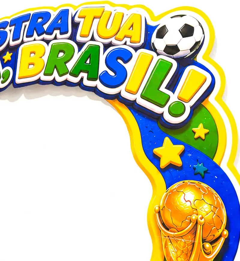 Bambolê da Copa 2026 para Fotos com Mascotes — amostra 2: O que vem no material