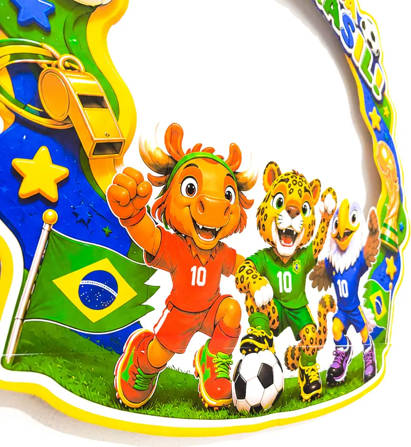 Bambolê da Copa 2026 para Fotos com Mascotes — amostra 3: Como usar na escola